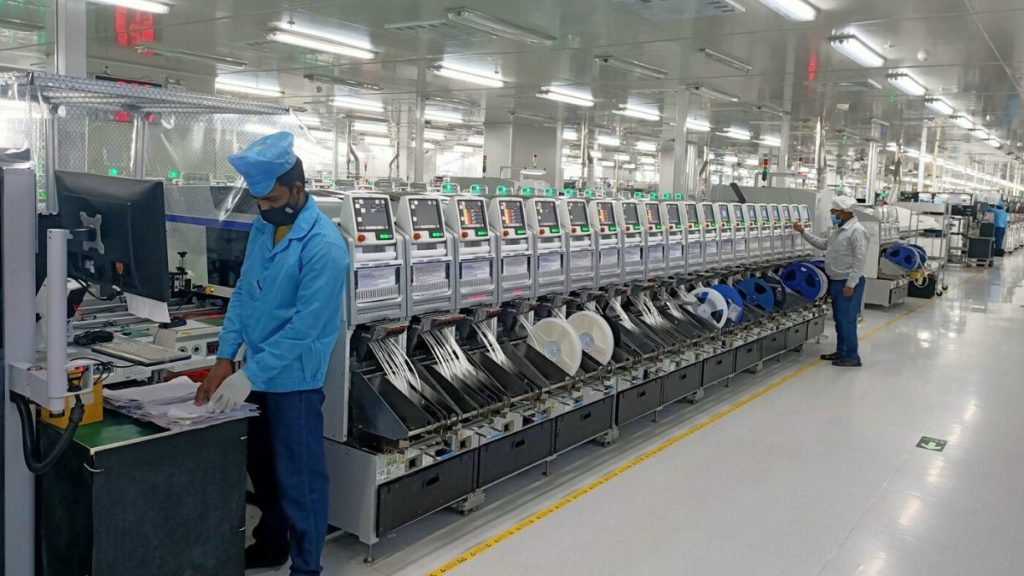 Oppo factory in Noida, Uttar Pradesh, India