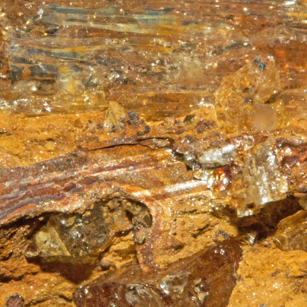 Yellow Ochre photographed in a mine.