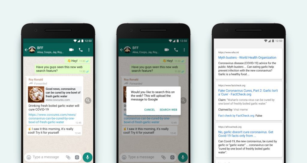 WhatsApp New Feature : Search The Web