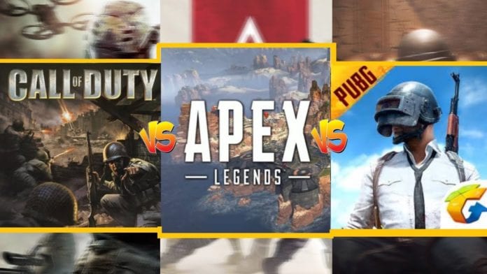 apex legends vs cod and pubg mobile