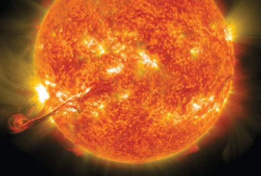 Sun contains two states of matter.