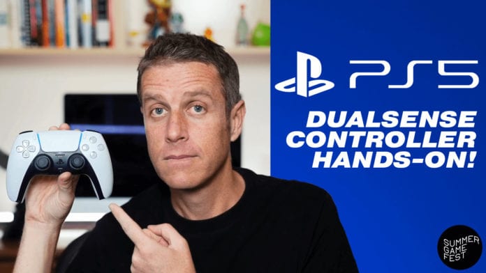 Geoff Keighley PS5 DualSense controller Hands On at Summer Game Fest
