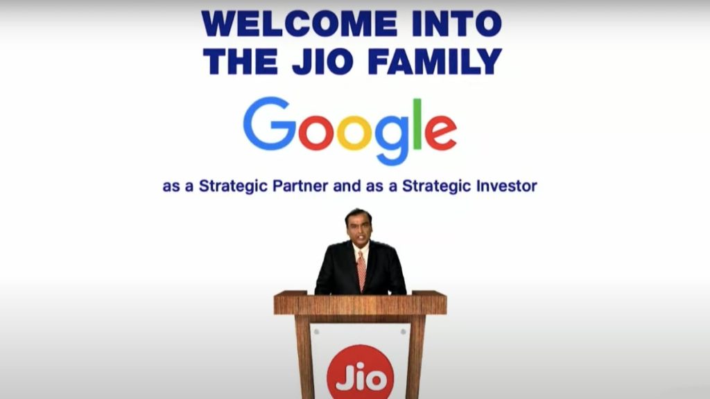 Jio's partnertnship with Google