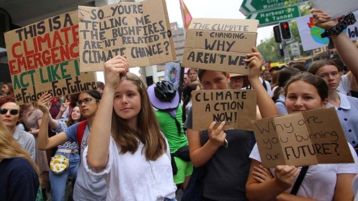 Environmental Groups Protesting against climate change