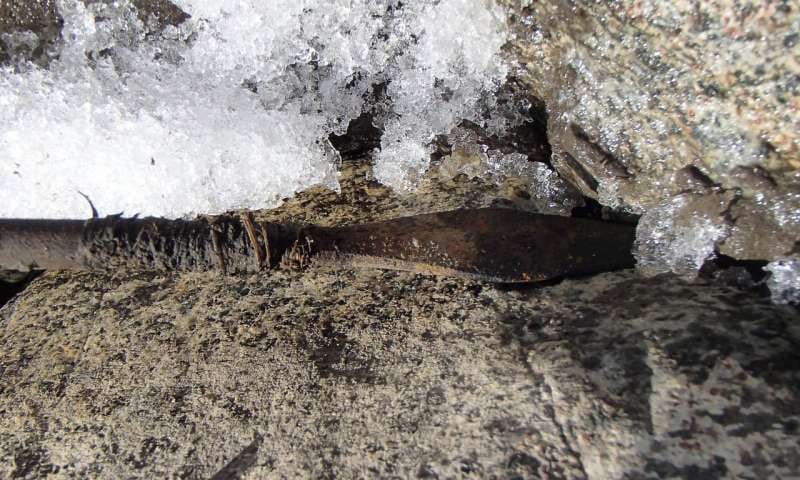 Melting glaciers have revealed many artifacts.