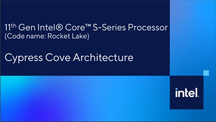Intel Rocket Lake 11th Gen CPUs