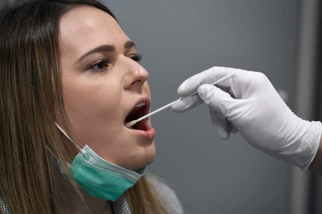 Throat swab antigen testing
