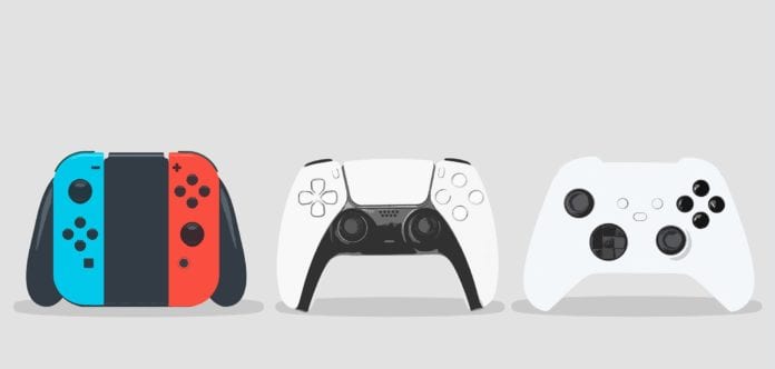 Nintendo Switch Controller, DualSense and Xbox Series Console controller