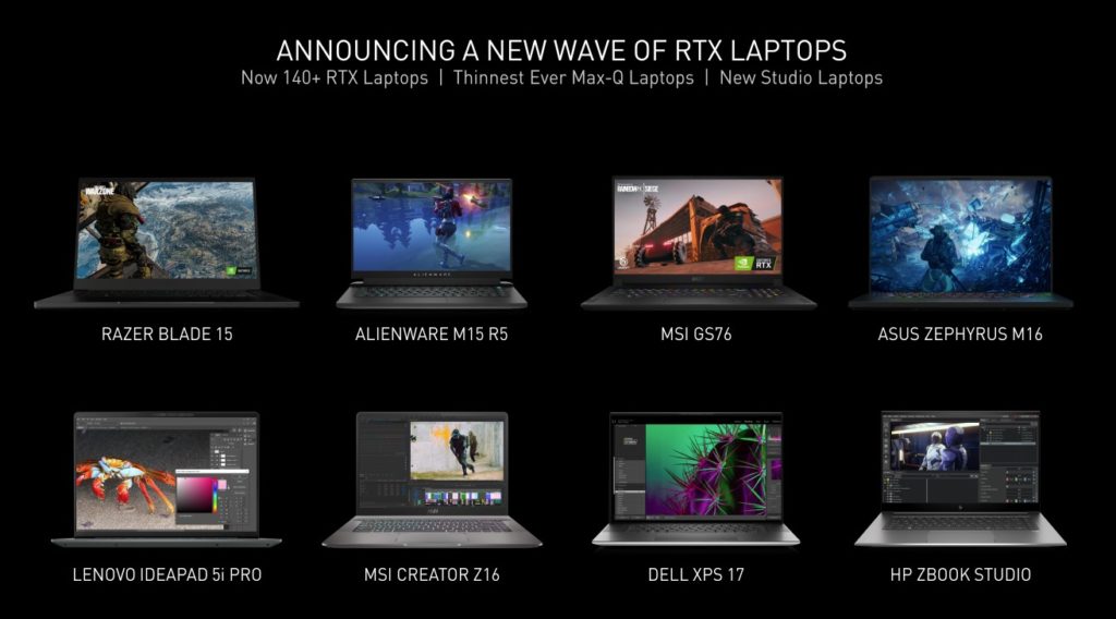 NVIDIA Gaming Laptops With RTX 30 Max-Q GPUs